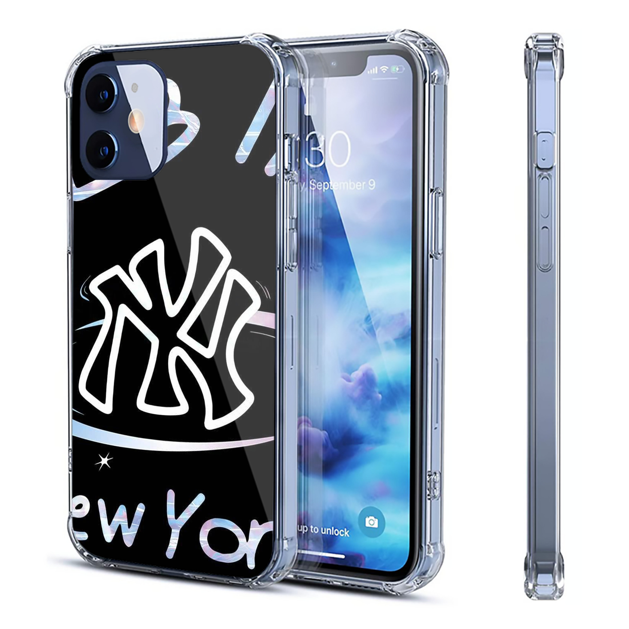 Like New York Yankees Baseball Team Clear IPhone 12 Case – Soft TPU With UV Print – Enhanced Drop Protection, Precise Fit, Anti-Fingerprint, Customizable Design, Scratch-Resistant, Yellow-Resistant